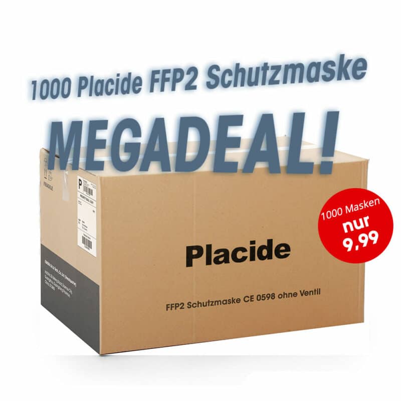 Megadeal 1000 Stk. Placide FFP2 Schutzmaske