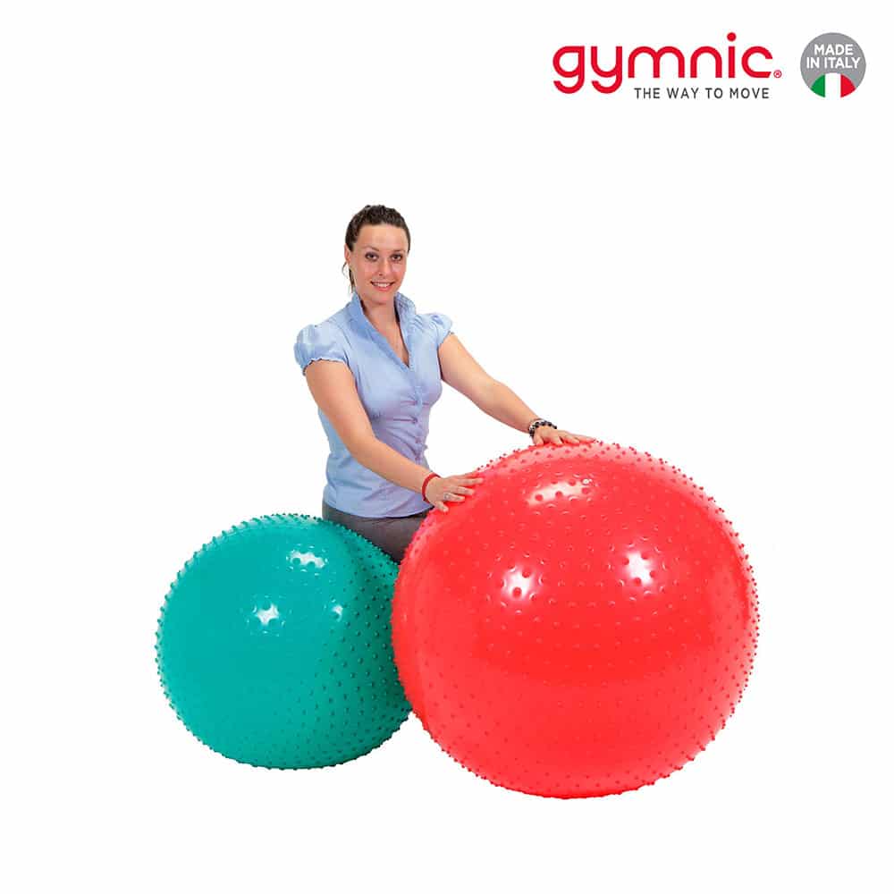 Gymnic Therasensory Ball 65 grün - sensorische Oberfläche für Massage, Blutzirkulation und Reflexzonen stimulieren