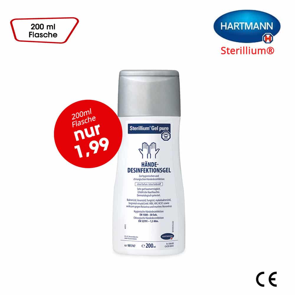 Bode Sterillium® Gel pure Händedesinfektionsgel von Hartmann in der praktischen 200ml Flasche