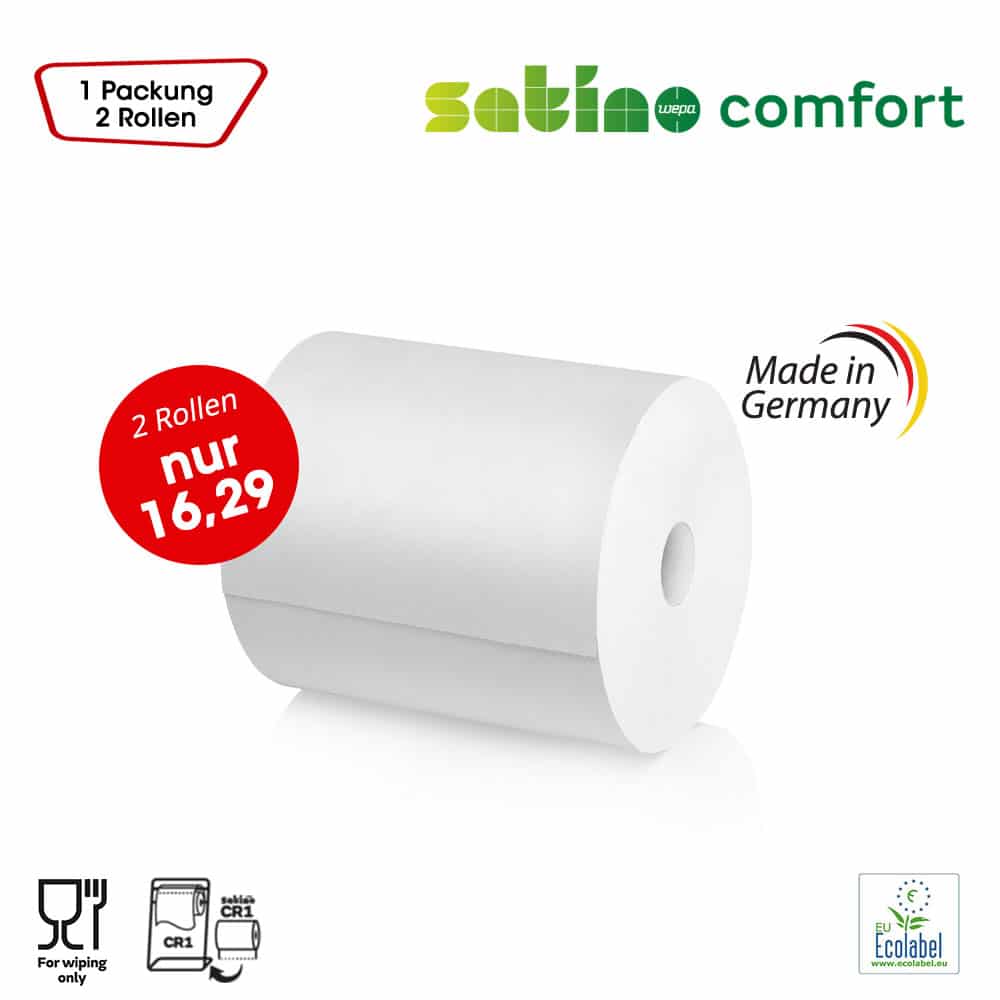 Satino comfort Putzrolle, hohe Saugkraft und Festigkeit, CR1-kompatibel