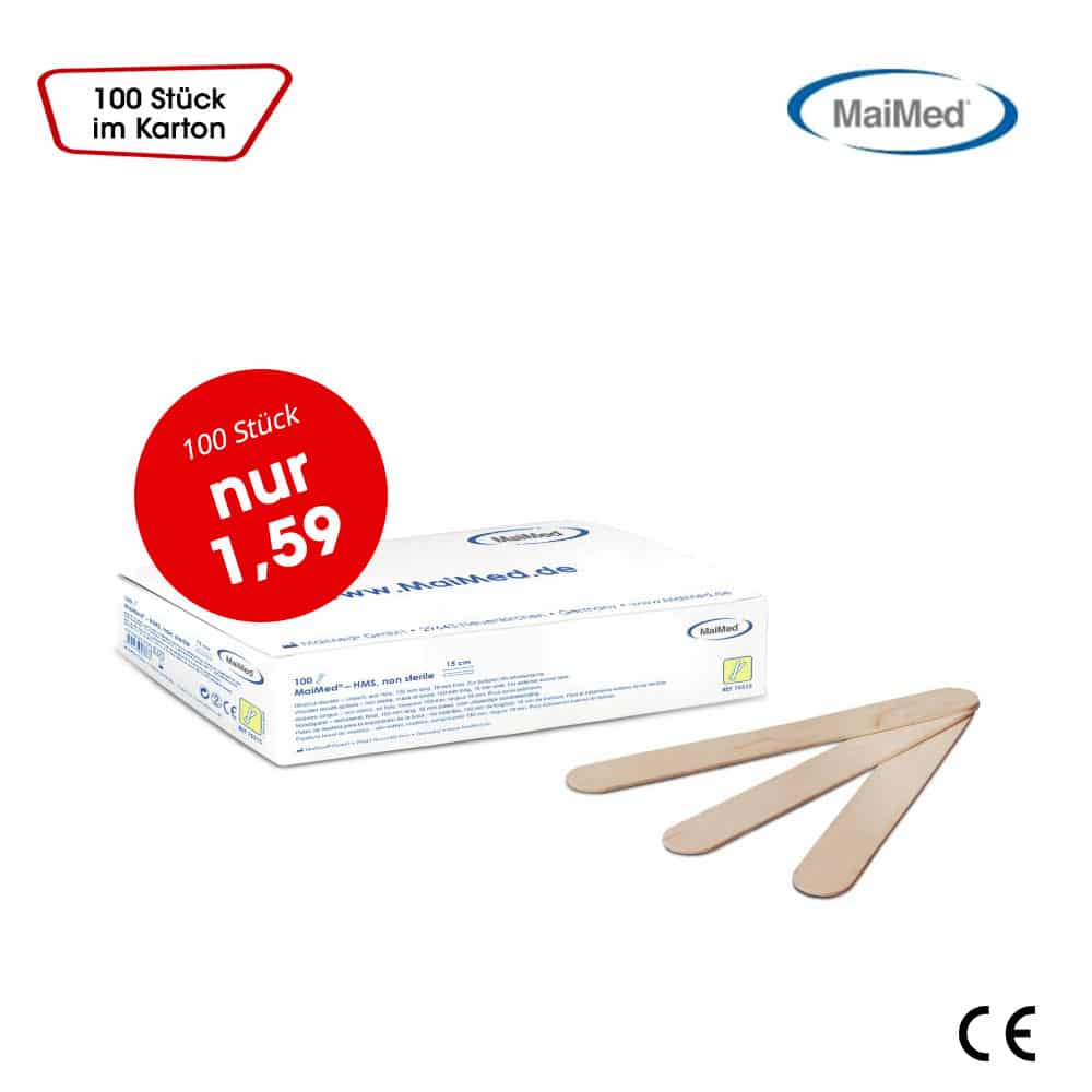 MaiMed - Holzmundspatel,
100er Box, unsteril