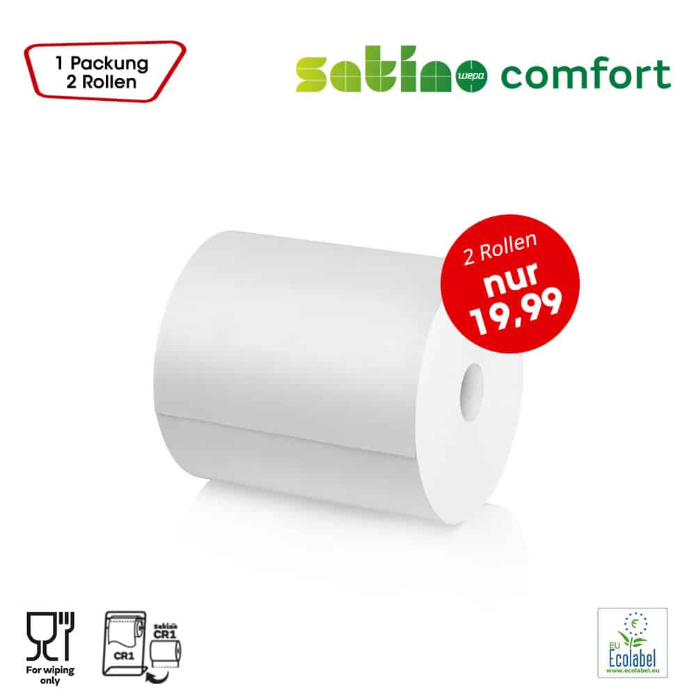 Satino comfort Putzrolle, hohe Saugkraft und Festigkeit, CR1-kompatibel