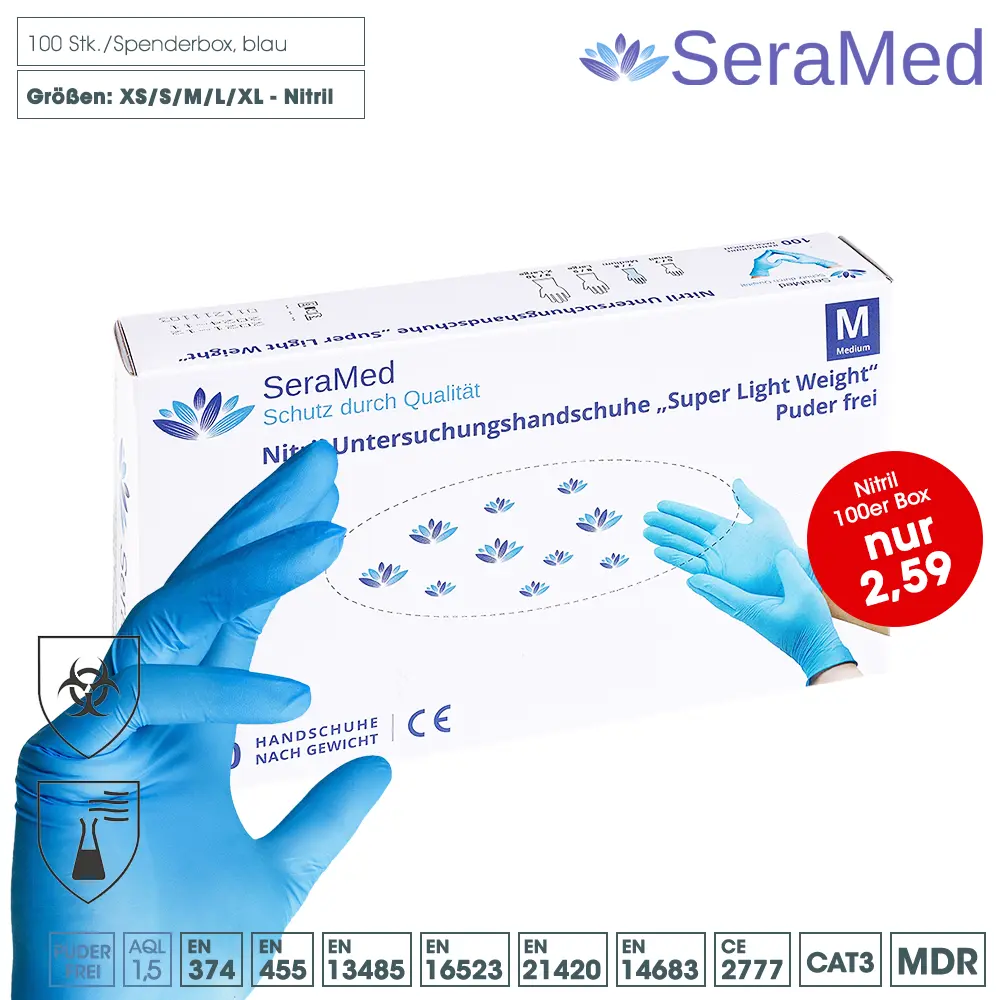 SeraMed Nitril Handschuhe 
(Super-Light-Weight)