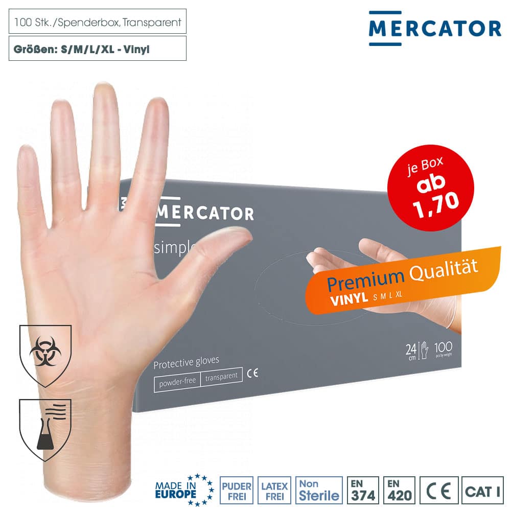 MERCATOR
Simple Vinyl PF - Premium Untersuchungshandschuhe