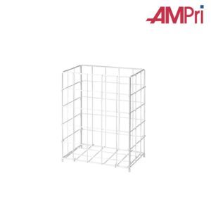 AMPri Sammelkorb groß - Drahtgeflecht weiß - 400x 250x 620 mm, 62 Liter