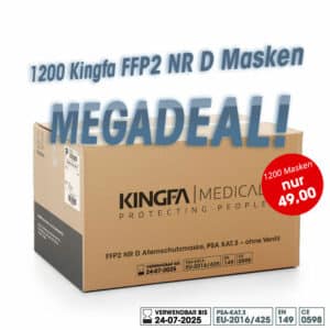 1200 Stk. KingFa FFP2 NR D Atemschutzmaske