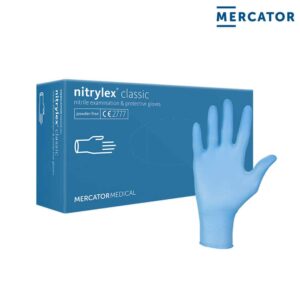 MERCATOR Nitrylex classic blau Medizinische Nitril - Handschuhe Puderfrei, latexfrei - blau