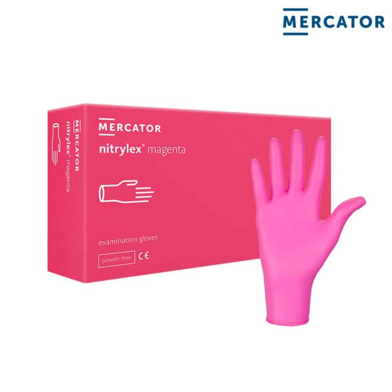 MERCATOR Nitrylex magenta Nitrilhandschuhe