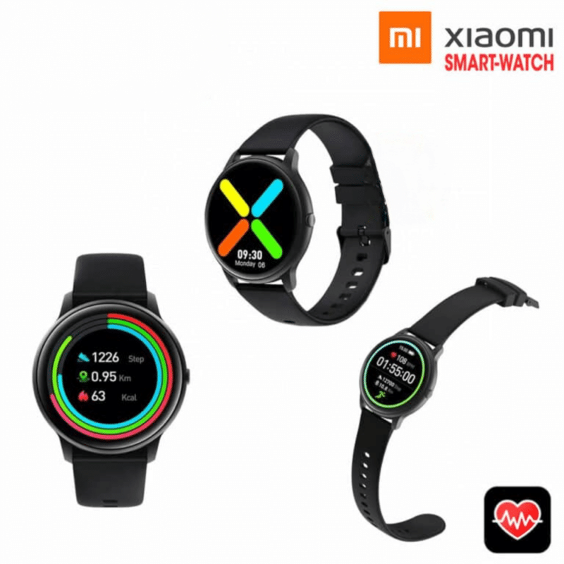 Xiaomi Smartwatch mit Fitness-Tracking, Herzfrequenzmessung und Benachrichtigungen.